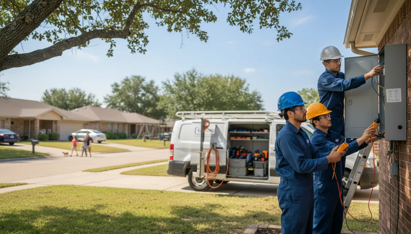 Certified electrician providing emergency electrical services in Dow City, IA